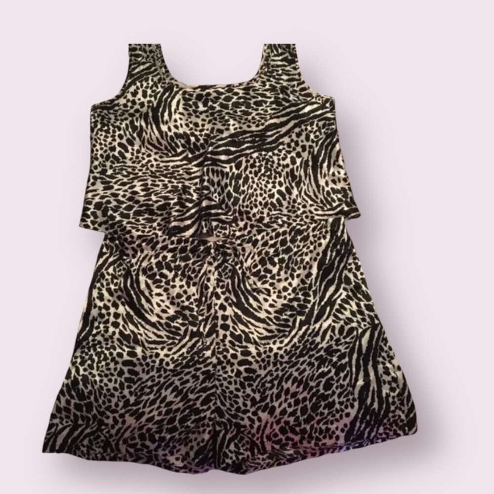 ⭐️ Vintage VS Peasant Leopard Boho Modern Hipster Hippie Art Deco Pajama Set